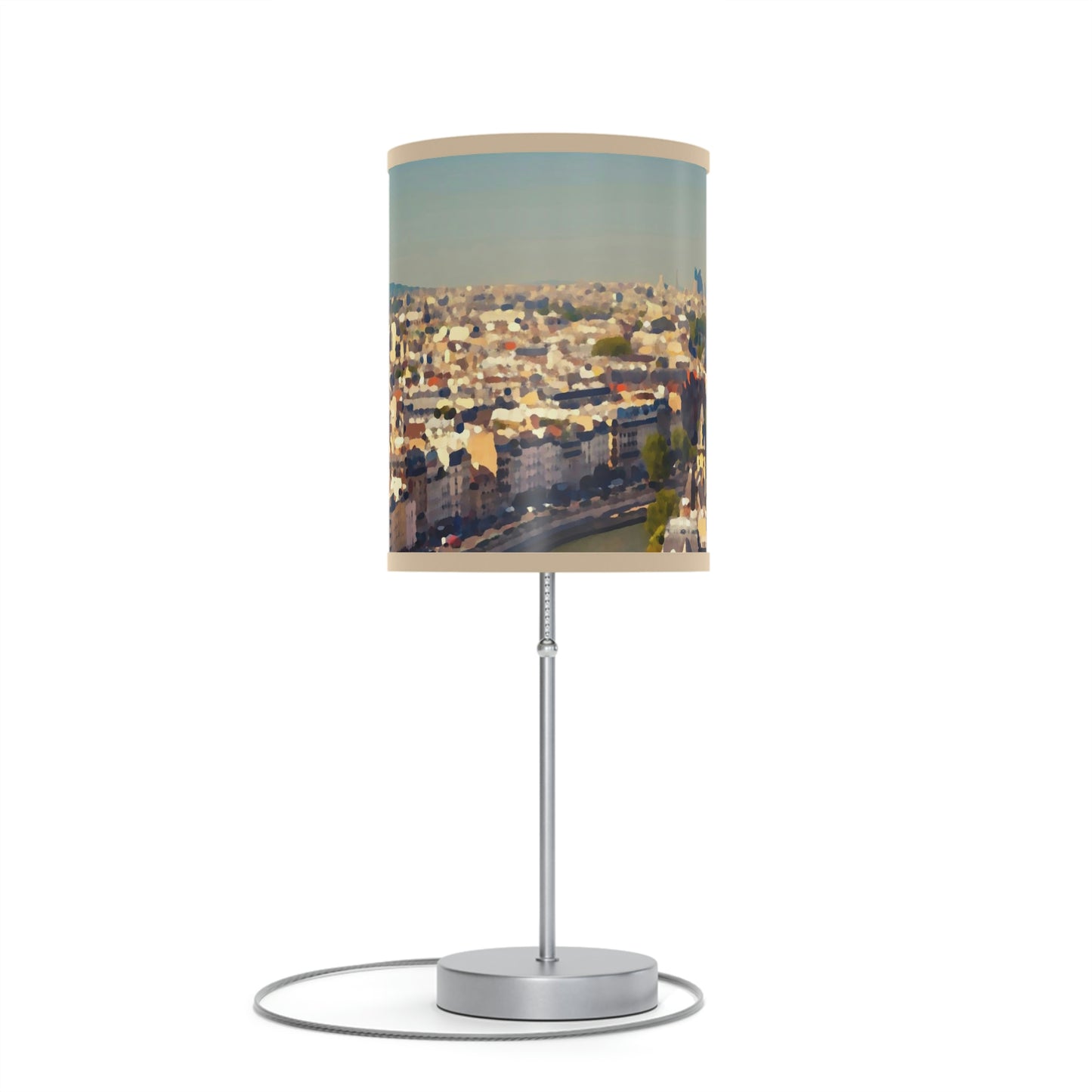 Lamp on a Stand, US|CA plug ... Au Paris ... "Along The River Seine" ... Barbara Joan Bonnell-Holt: 1972 ... Original Works ...