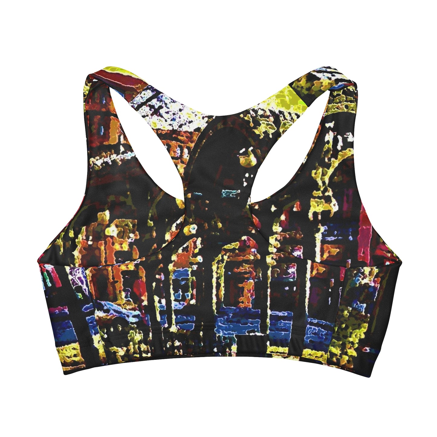 Girls' Double Lined Seamless Sports Bra ... A Very Fine Place To Meet ... To Catch The Bus ... 'To Find A Friend' .. Just-To-Hangout ... Dr FJHolt Base Photo ... Original Works ...