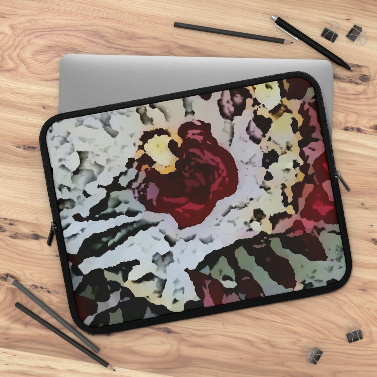 Laptop Sleeve ... "A Friendly Flower" ... Pointsettia 'Pointing' ... Original Works ... (Supplied Photograph) ...