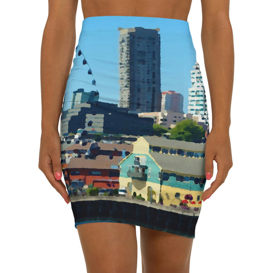 Women's Mini Skirt ... That Classic Wheel ... 'Seattle's Wheel' ... & Old Classic Waterside Vendors ...  'Family Archives' ... Original Works ...