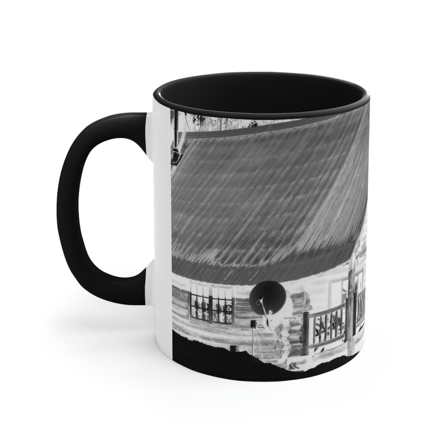 Accent Coffee Mug, 11oz ... A Beautiful Lodge & Back-Country Outfitter In A Mountain Town ... 'Dixie, Idaho, November 2022' ... Original Works ...