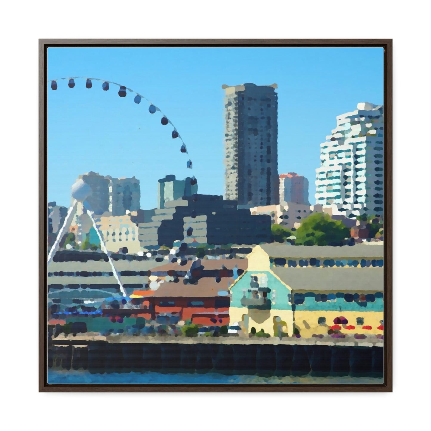 Gallery Canvas Wraps, Square Frame ... That Classic Wheel ... 'Seattle's Wheel' ... & Old Classic Waterside Vendors ...  'Family Archives' ... Original Works ...
