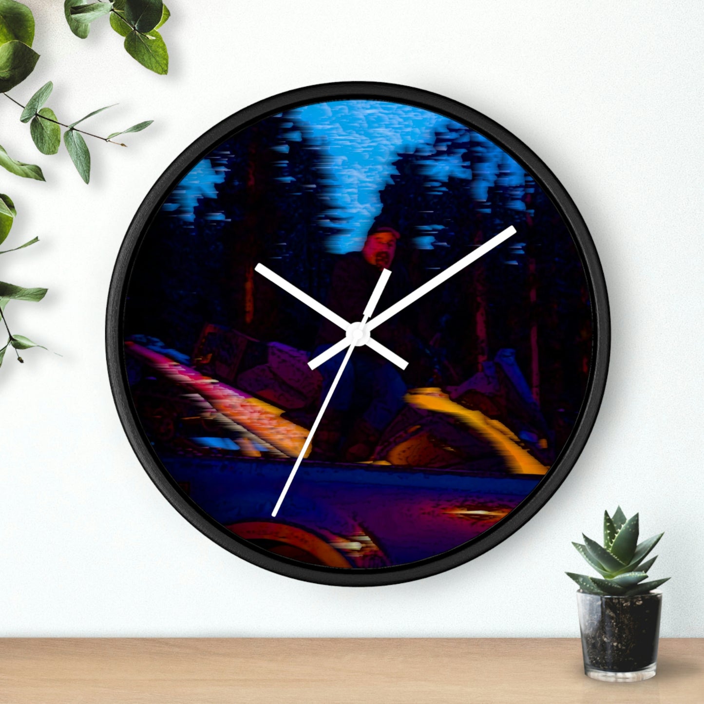 Wall clock ... Two Modes Of Winter Transportation ... "Which One To Drive Next?" ... Choices-Choices-Choices ... Circa 4Jan23 ... Original Works ...