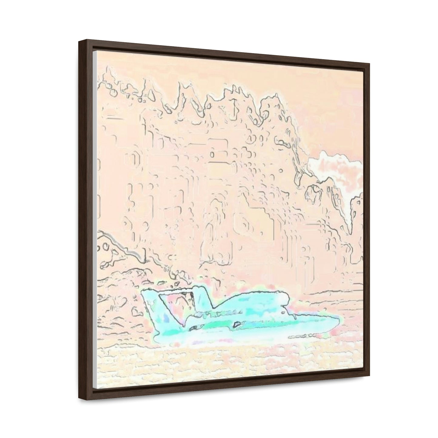 Gallery Canvas Wraps, Square Frame ...  Seattle Columbia Cup On Lake Washington ... "Dave Wilcox Heads For The Win" ... Associate Gift-Photo ... Original Works ...