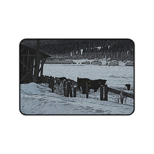 Desk Mat ... A Quiet Morning ... "Along The Red River & Nature Preserve Plateau" ... Jan23 ... Original Works ...