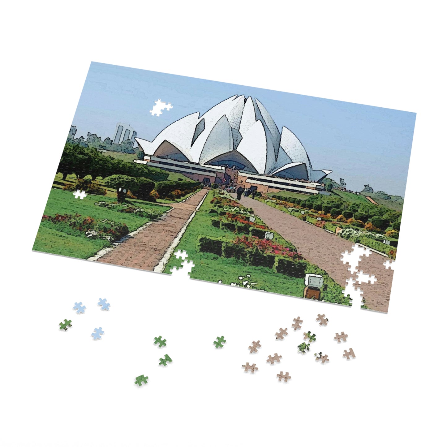 Jigsaw Puzzle (30, 110, 252, 500,1000-Piece) ... 'Bahai'i House-Of-Worship' ... "Lotus Temple: Delhi, India, 2008" ... Original Works ...