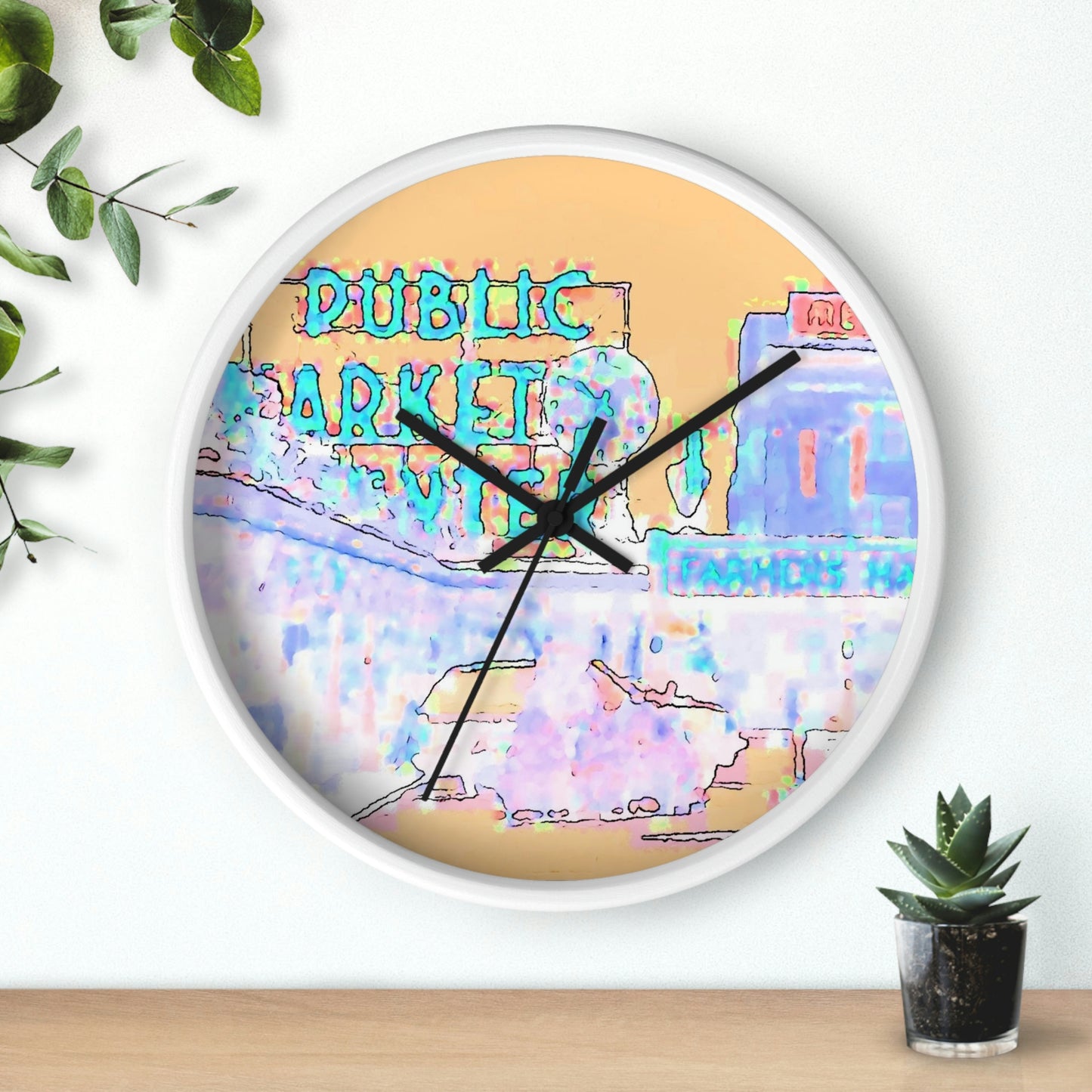 Wall clock ... 'Keep Time' ... The Market-Way ... "At Seattle's World Famous Pike Place Market."