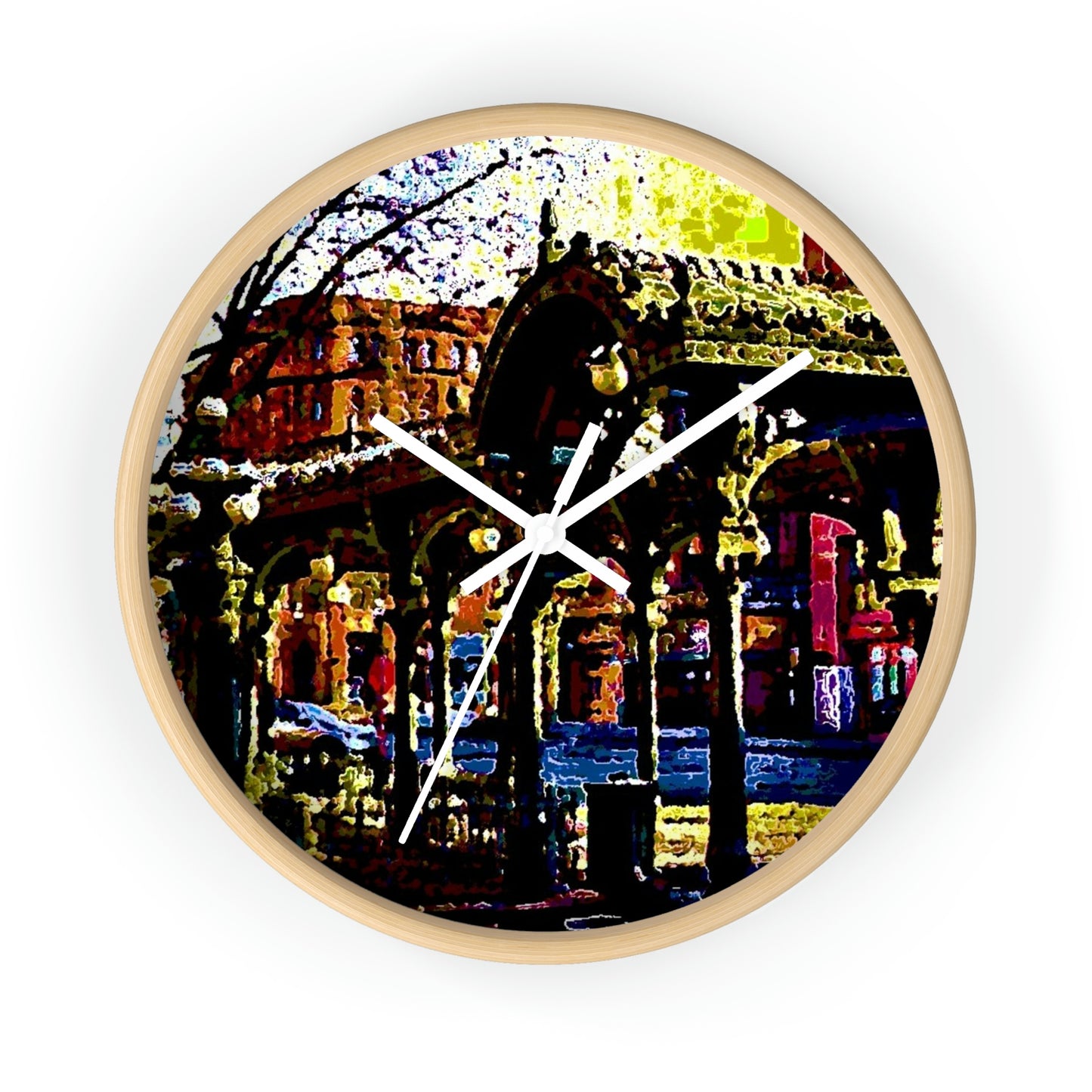 Wall clock ... A Very Fine Place To Meet ... To Catch The Bus ... 'To Find A Friend' .. Just-To-Hangout ... Dr FJHolt Base Photo ... Original Works ...