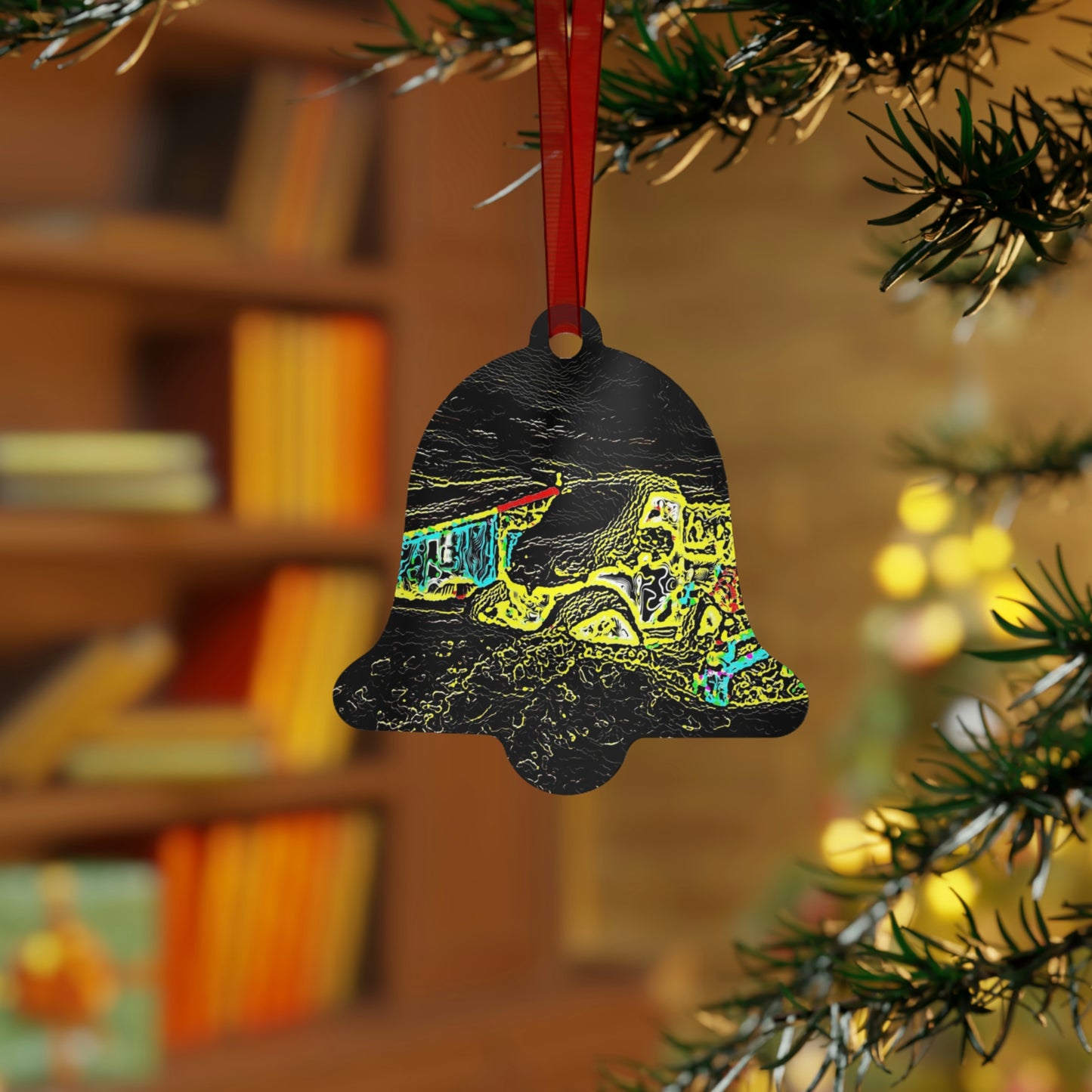 Metal Ornaments ... "Snow Vehicle In Snow Storm At-Rest" ... Circa 12Mar23 ... Central Idaho ... 18-Hours Rendering Time: Original Works ...