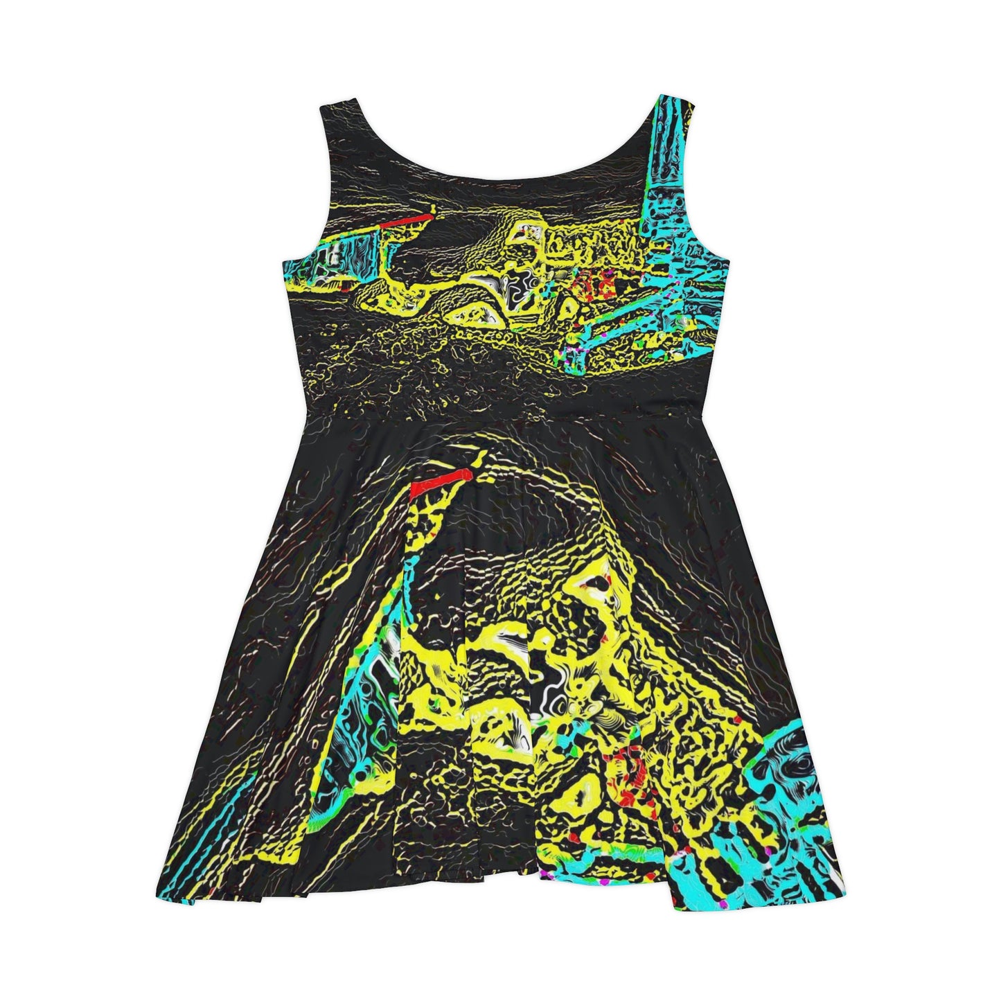 Women's Skater Dress (AOP) ... "Snow Vehicle In Snow Storm At-Rest" ... Circa 12Mar23 ... Central Idaho ... 18-Hours Rendering Time: Original Works ...