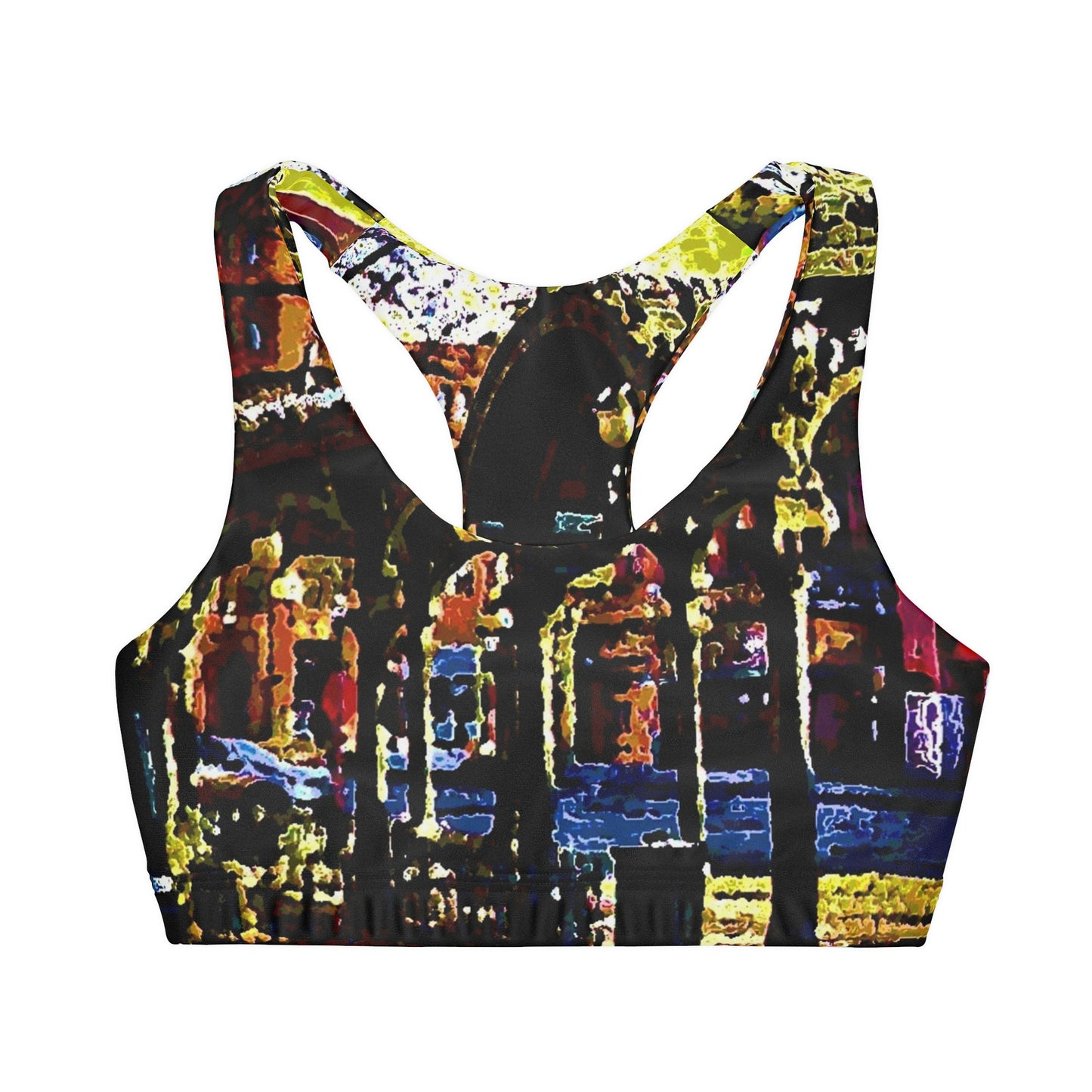 Girls' Double Lined Seamless Sports Bra ... A Very Fine Place To Meet ... To Catch The Bus ... 'To Find A Friend' .. Just-To-Hangout ... Dr FJHolt Base Photo ... Original Works ...