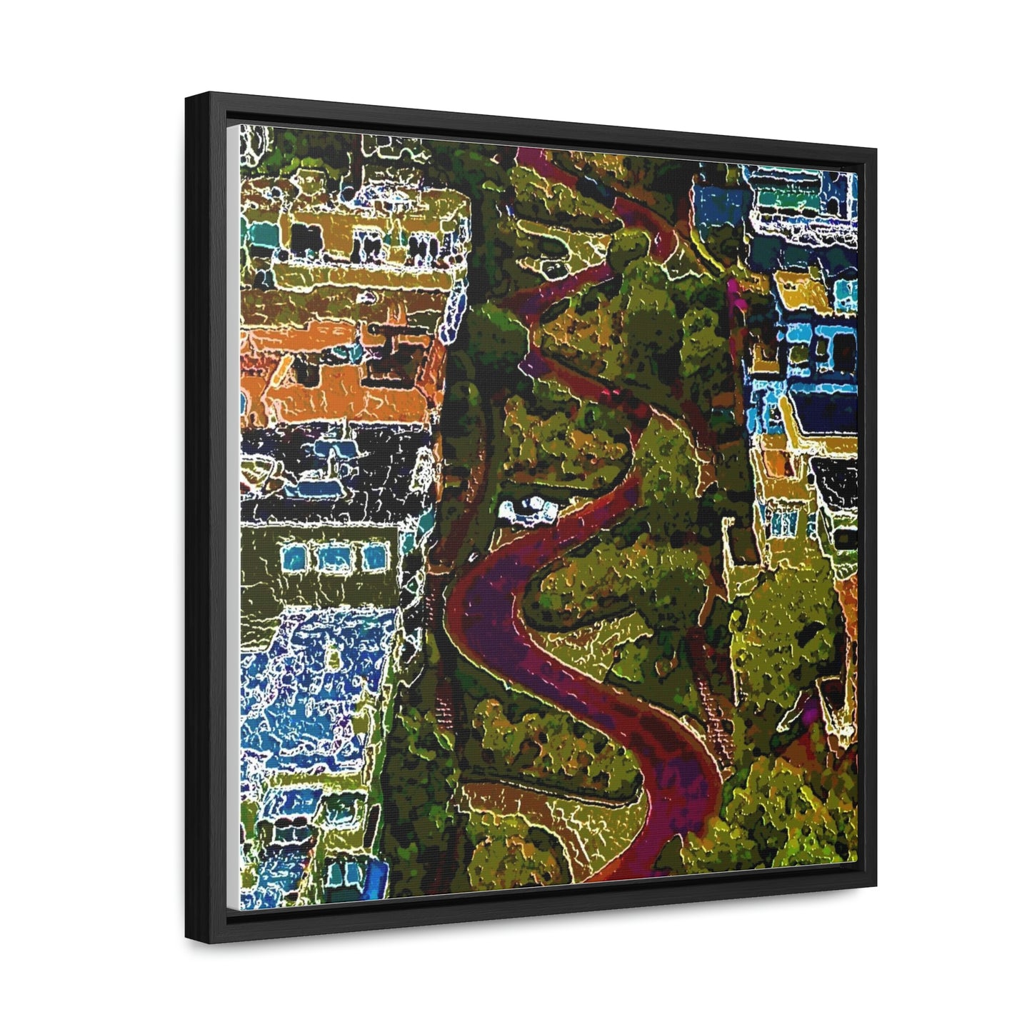 Gallery Canvas Wraps, Square Frame ... A Crazy Street ... 'Eight Winding Curve-Switchbacks' ... "Lombard Street, San Francisco, CA' ... Family Archives: 1970's ... Original Works ...