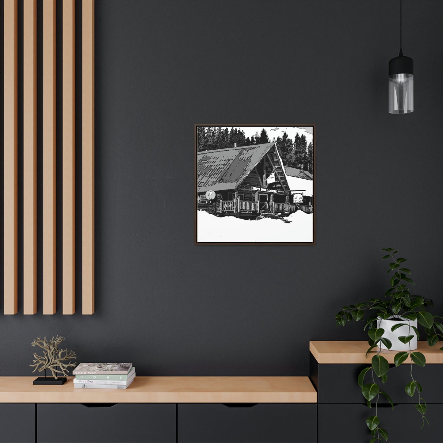 Gallery Canvas Wraps, Square Frame ... A Beautiful Lodge & Back-Country Outfitter In A Mountain Town ... 'Dixie, Idaho, November 2022' ... Original Works ...