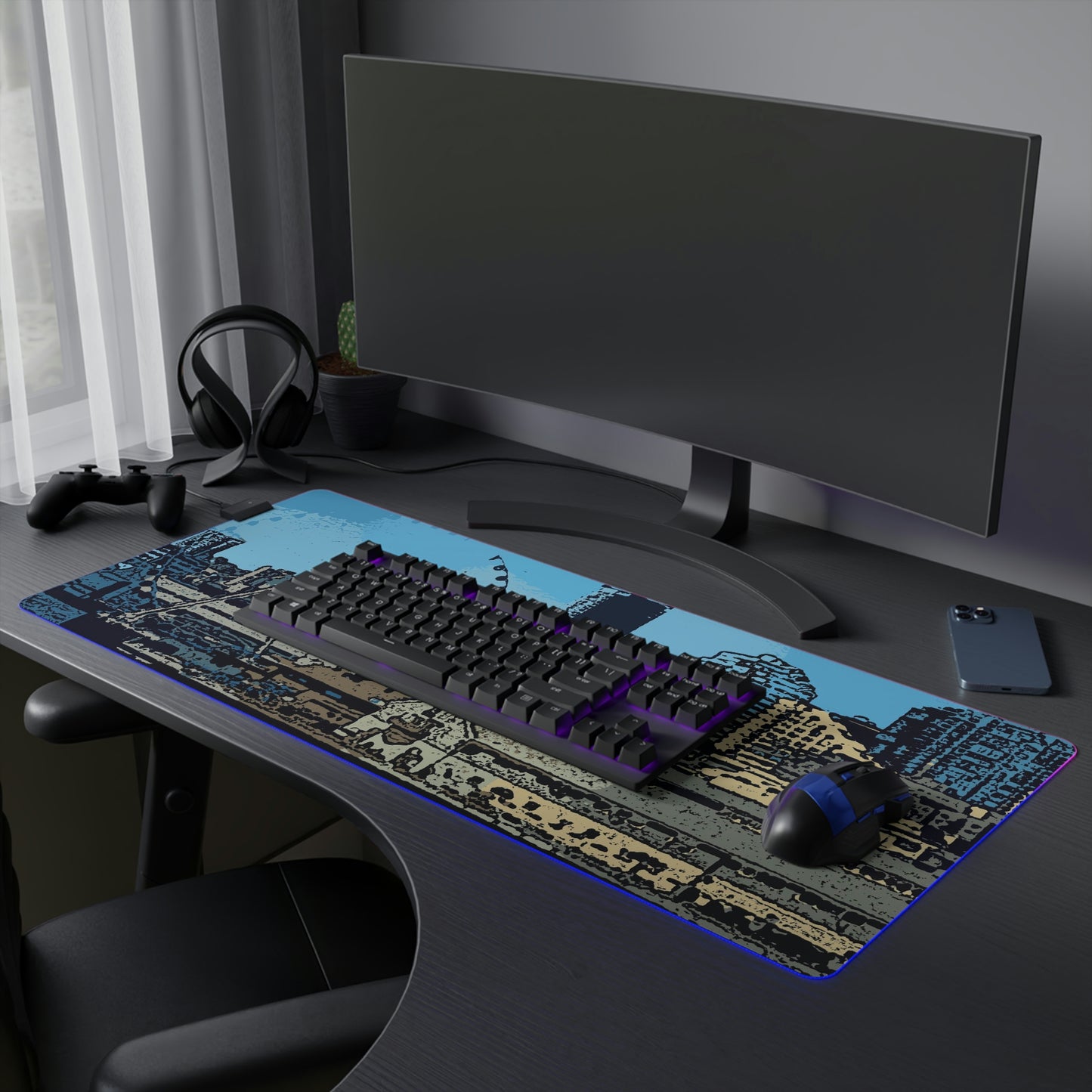 LED Gaming Mouse Pad ... That Classic Wheel ... 'Seattle's Wheel' ... & Old Classic Waterside Vendors ...  'Family Archives' ... Original Works ...
