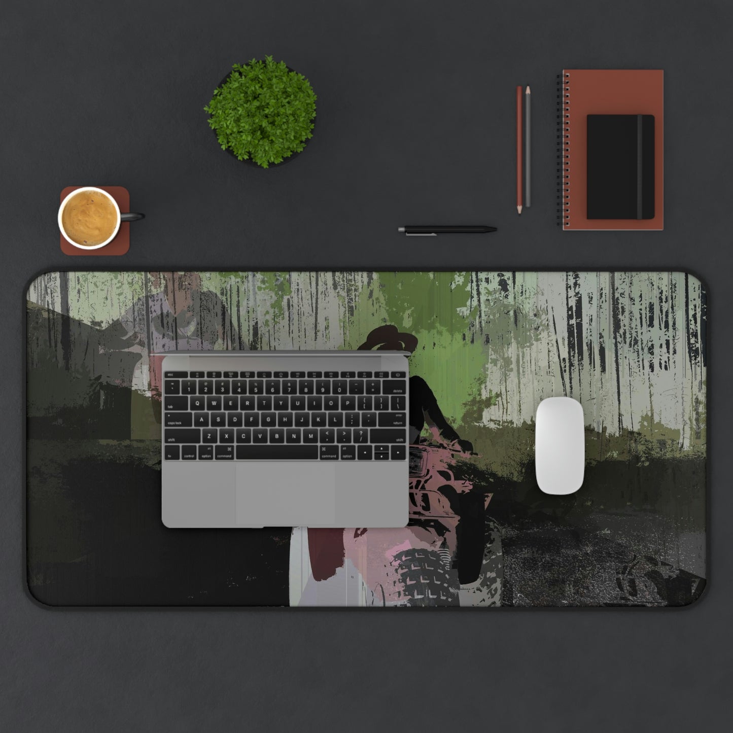 Desk Mat ... 3-Wheeln' N' Groovin The Mountain Roads ... Central Idaho ... Original Works ...