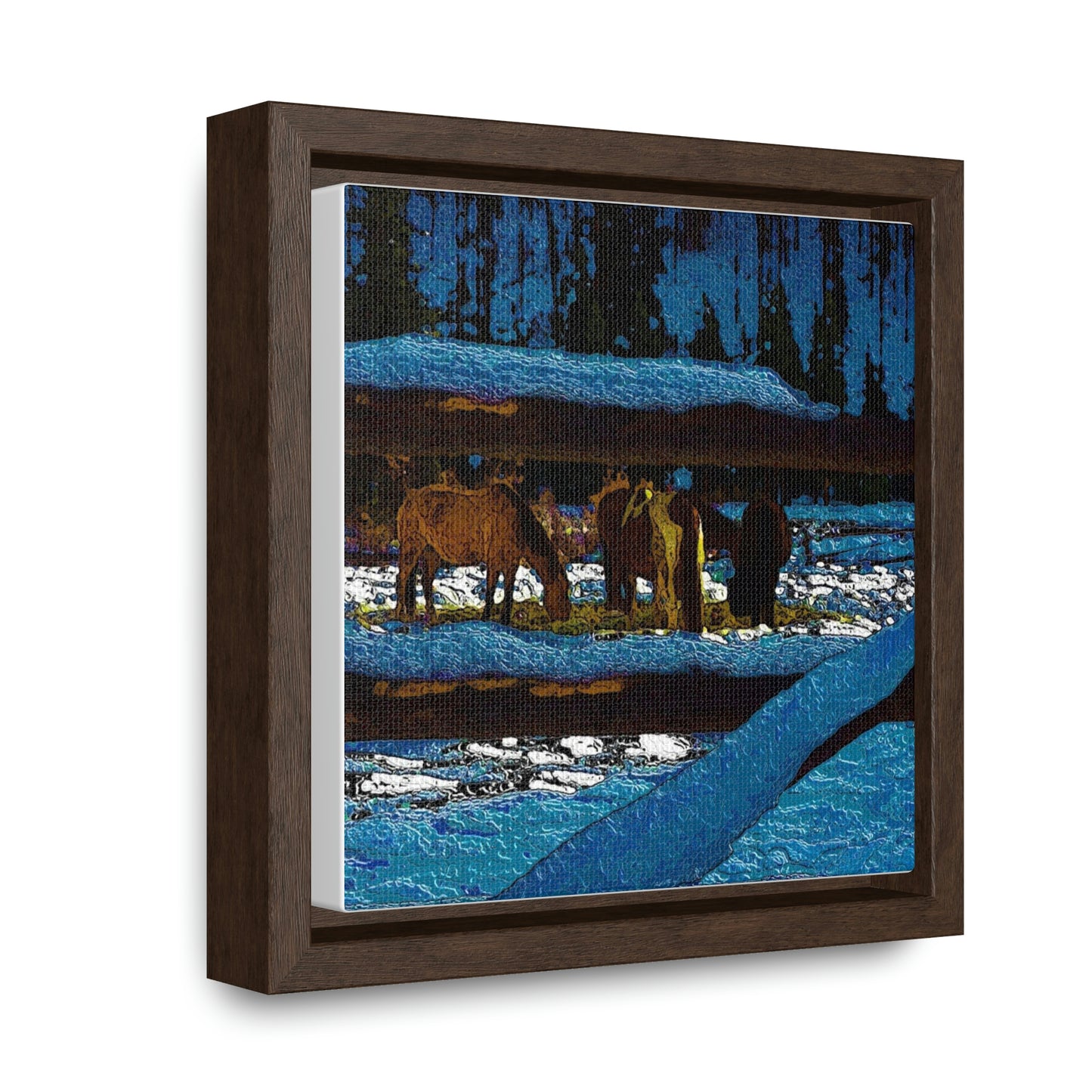 Gallery Canvas Wraps, Square Frame ... A Horse ... A Saddle ...  Foraging Through The Snow ...  An_Asses 'Cry' ... Central Idaho, November 2022 ...  Original Works ...