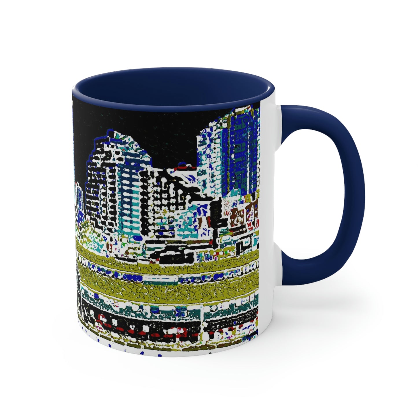 Accent Coffee Mug, 11oz ... That Classic Wheel ... 'Seattle's Wheel' ... & An Old Classic Waterside Vendors ...  'Family Archives' ... Original Works ...
