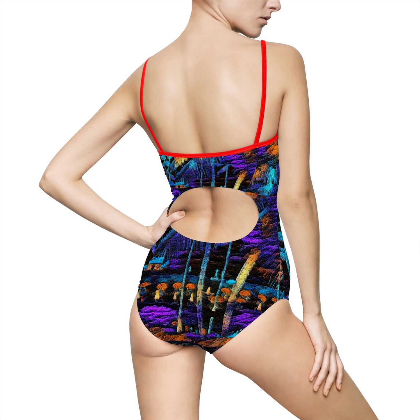 Women's One-piece Swimsuit (AOP) ... "The Royal Hawai'ian: Waikiki Beach_Beach" ... Honolulu, HI ... October 2014 (Halloween) ... Original Works ...