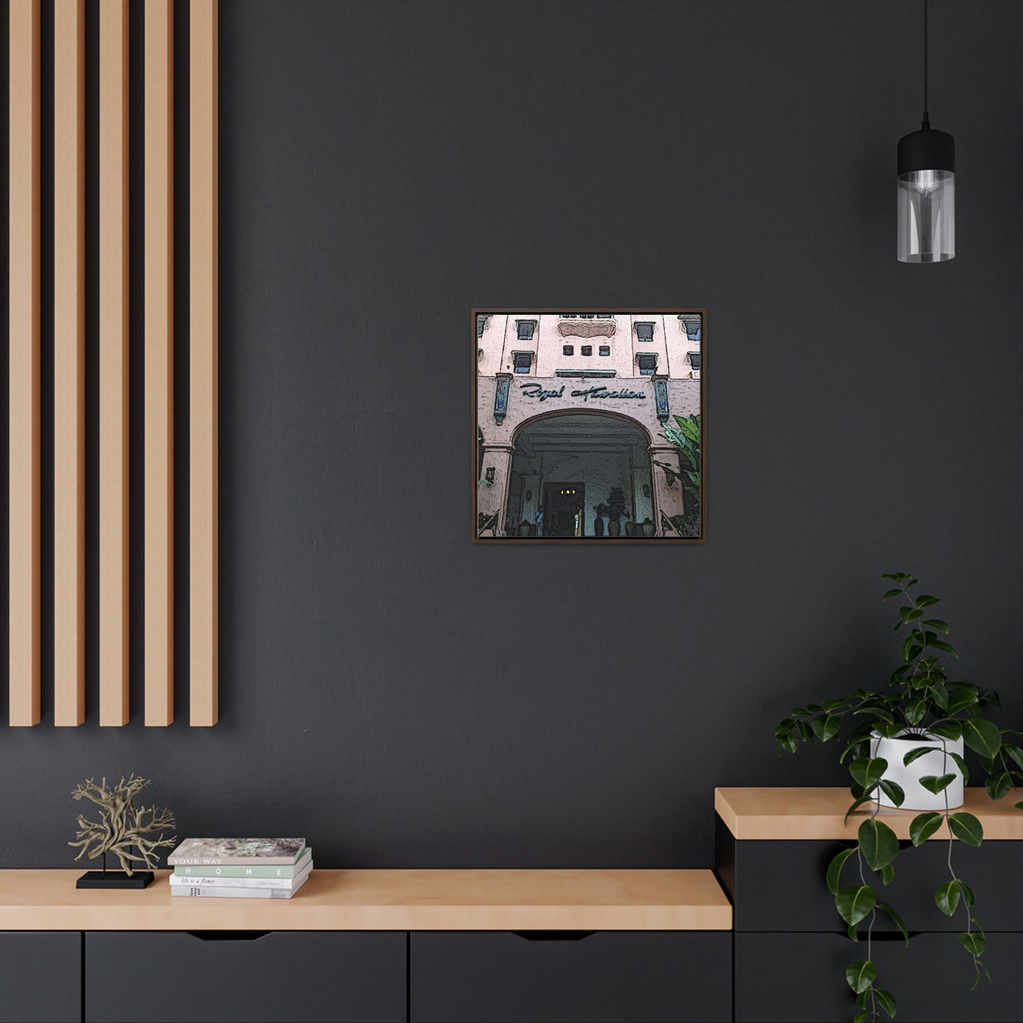 Gallery Canvas Wraps, Square Frame ...  "La Grande Entree" At: 'The Pink Palace' ... The Royal Hawai'ian ... Honolulu, HI ... '27Oct2014' ... Original Works ...