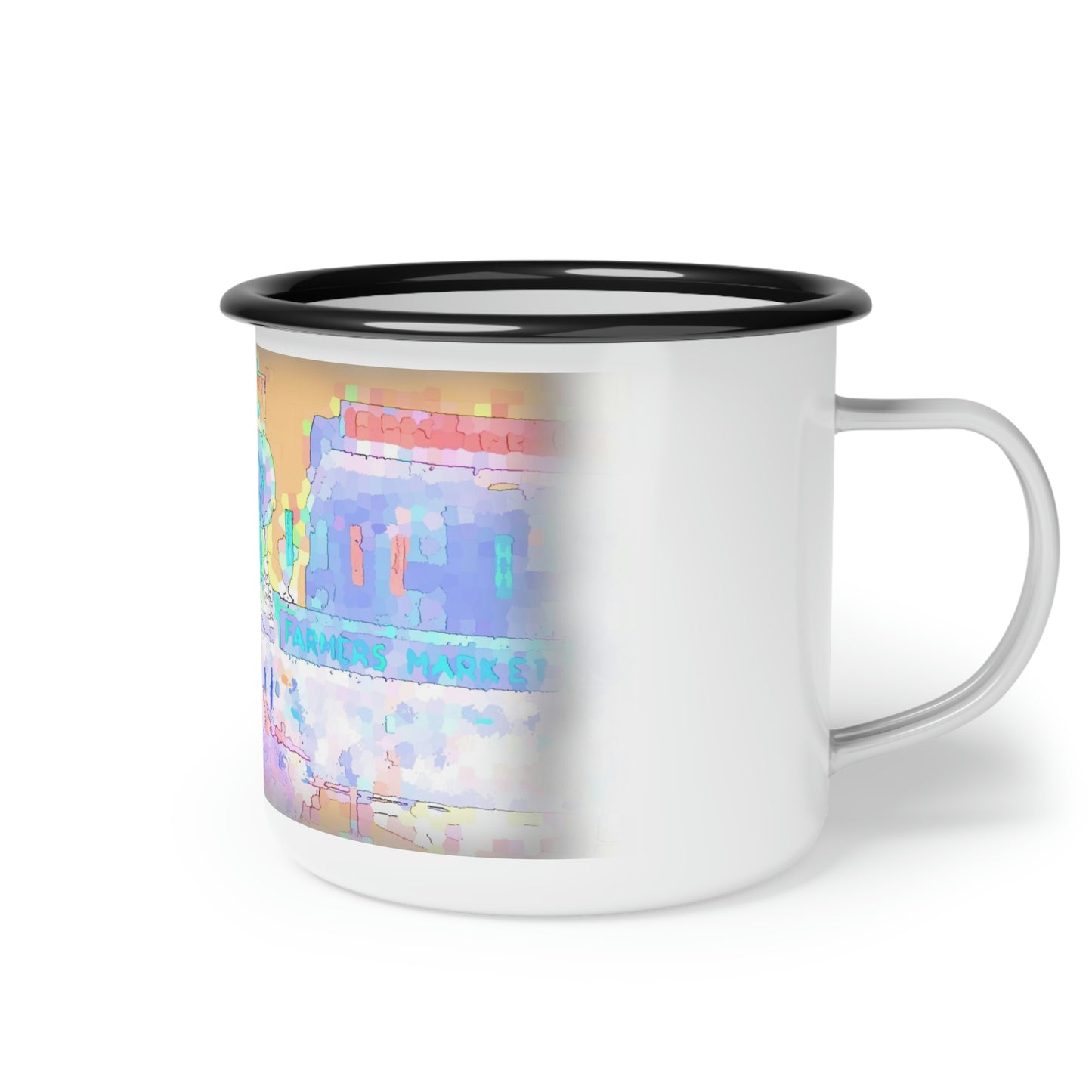 Enamel Camp Cup ... "Sleepless-In-Seattle ... At-The-Market" ... Series-2 ...