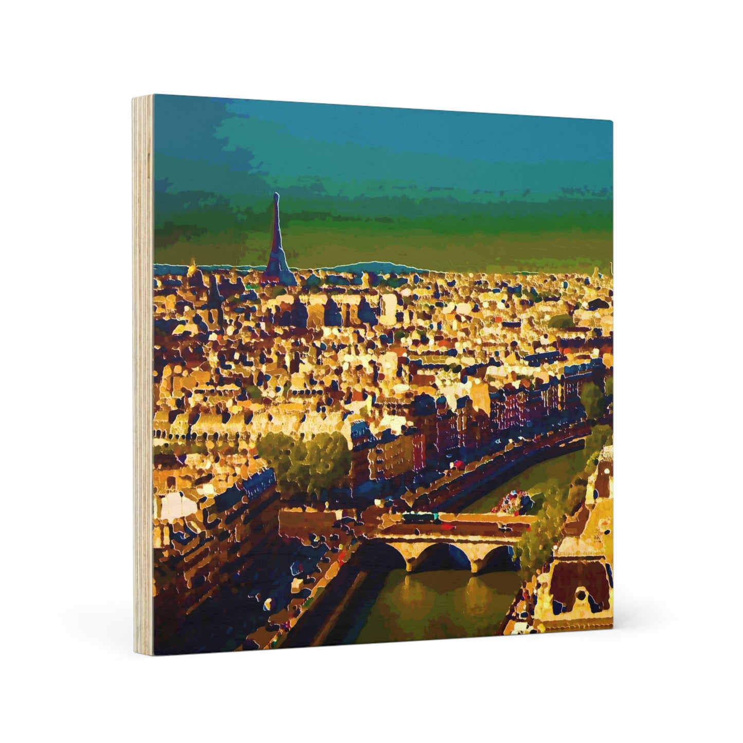 Wood Canvas ... Au Paris ... "Along The River Seine" ... Barbara Joan Bonnell-Holt: 1972 ... Original Works ...