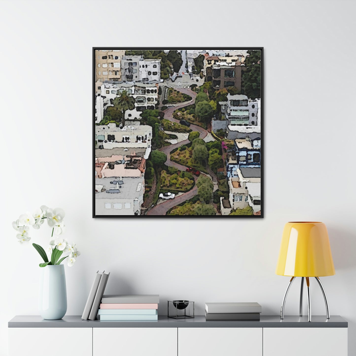 Gallery Canvas Wraps, Square Frame ... A Crazy Street ... 'Eight Winding Curve-Switchbacks' ... "Lombard Street, San Francisco, CA' ... Family Archives: 1970's ... Original Works ...