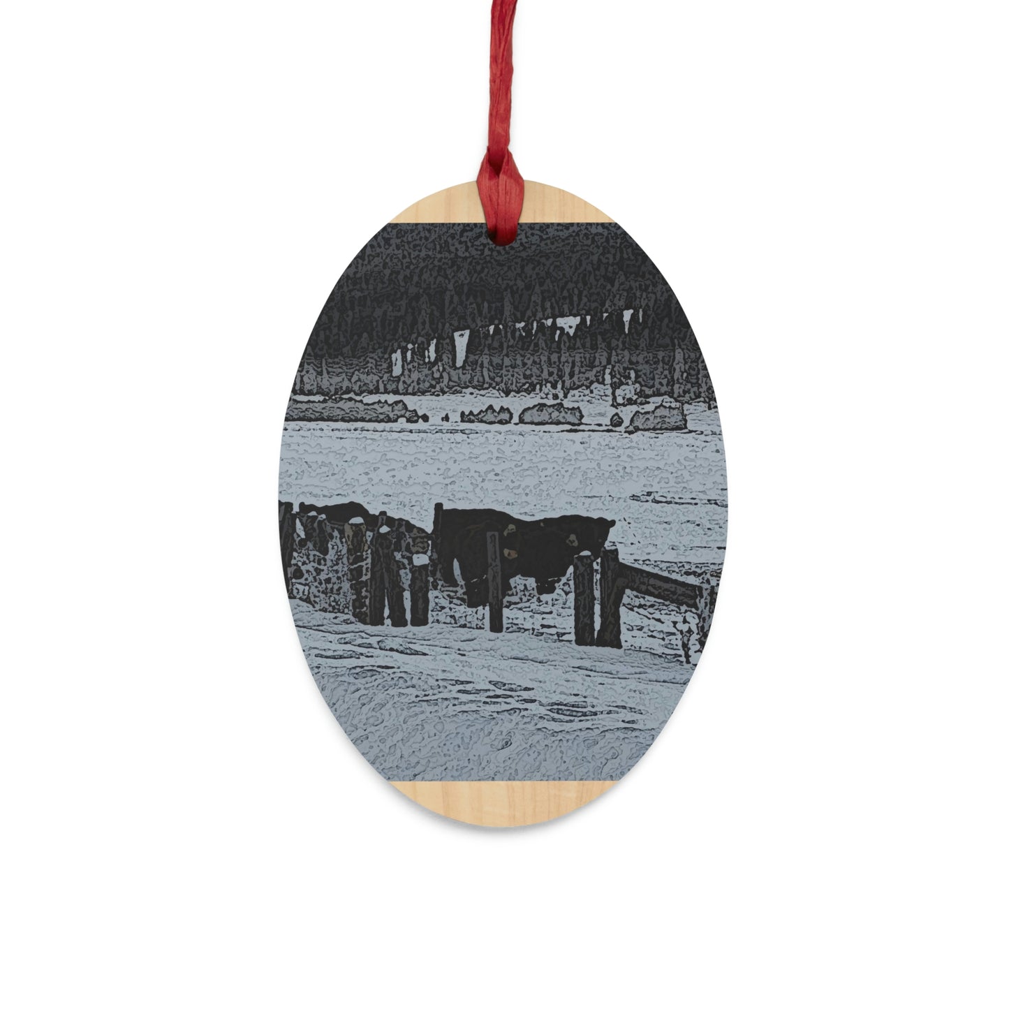 Wooden Ornaments ... A Quiet Morning ... "Along The Red River & Nature Preserve Plateau" ... Jan23 ... Original Works ...