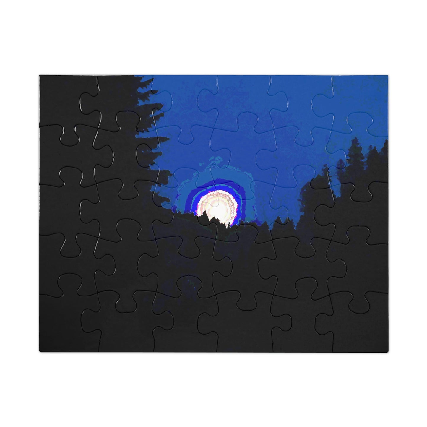 Jigsaw Puzzle (30, 110, 252, 500,1000-Piece) ... "The Road Home" ...' Over The River & Through The Woods To? ...' ... Moonscape Near Elk City, Idaho ... Original Works ... 5Jan23 ...