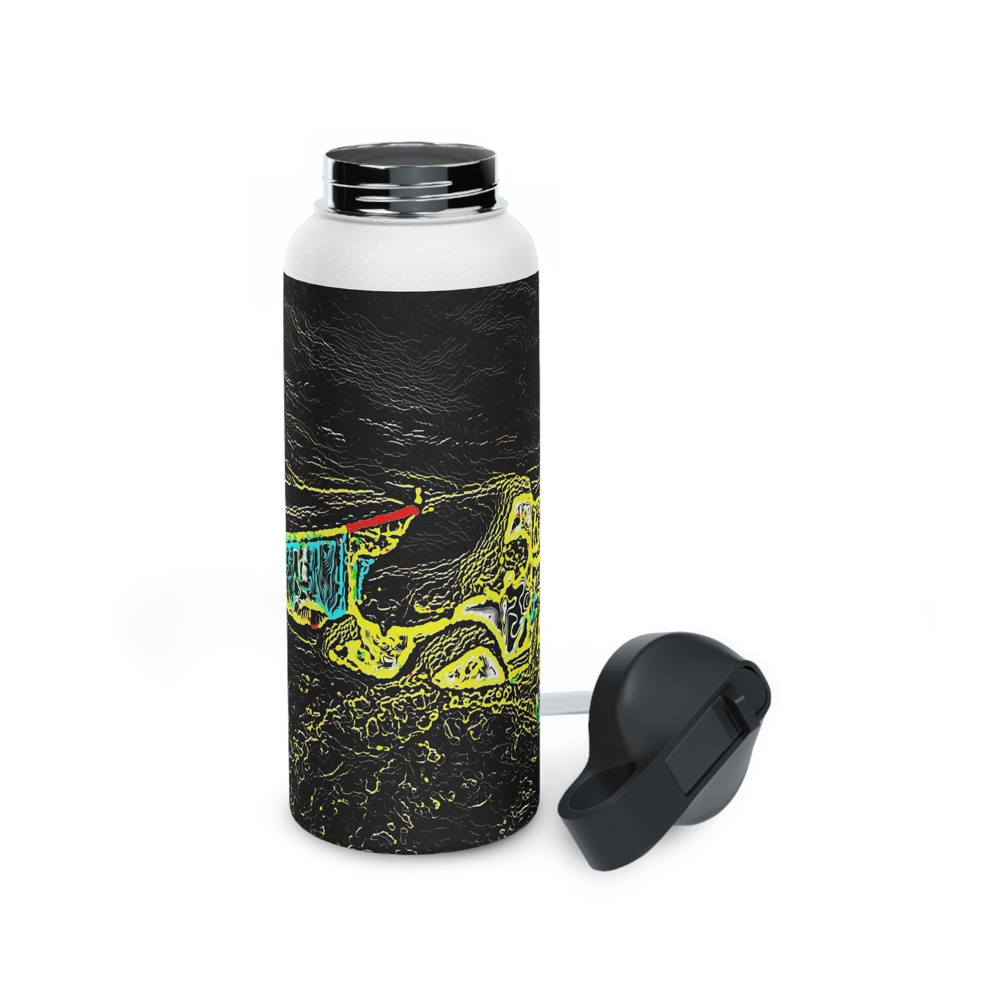 Stainless Steel Water Bottle, Standard Lid ... "Snow Vehicle In Snow Storm At-Rest" ... Circa 12Mar23 ... Central Idaho ... 18-Hours Rendering Time: Original Works ...