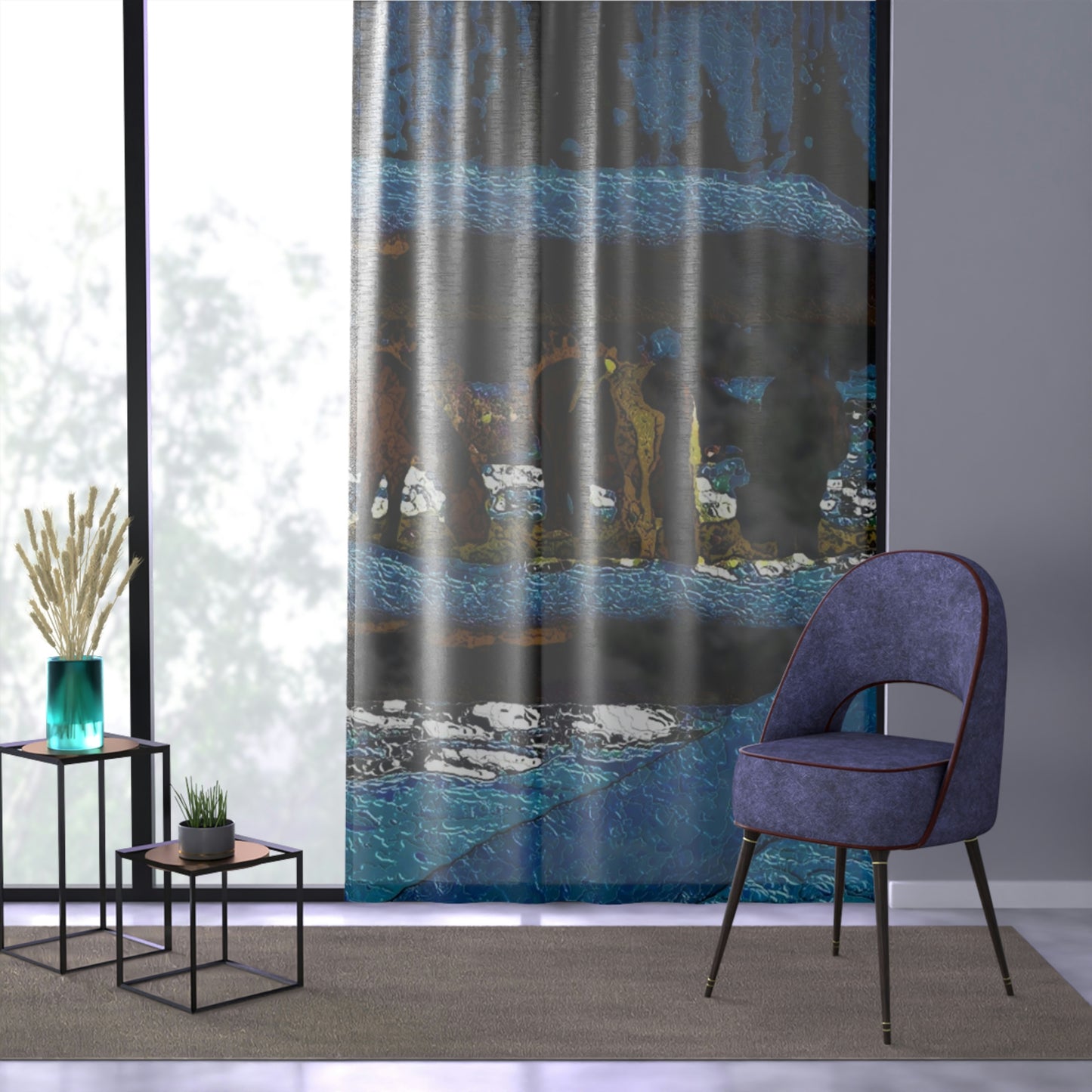 Window Curtain ...  A Horse ... A Saddle ...  Foraging Through The Snow ...  An_Asses 'Cry' ... Central Idaho, November 2022 ...  Original Works ..