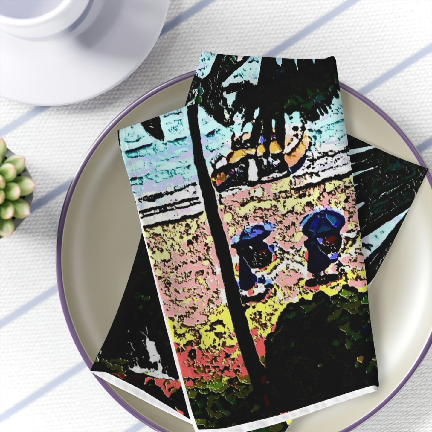 Napkins ... "A Beautiful Beach Amongst The Palms" ... The Outrigger Waikiki, Honolulu, Oahu ... Original Works ...