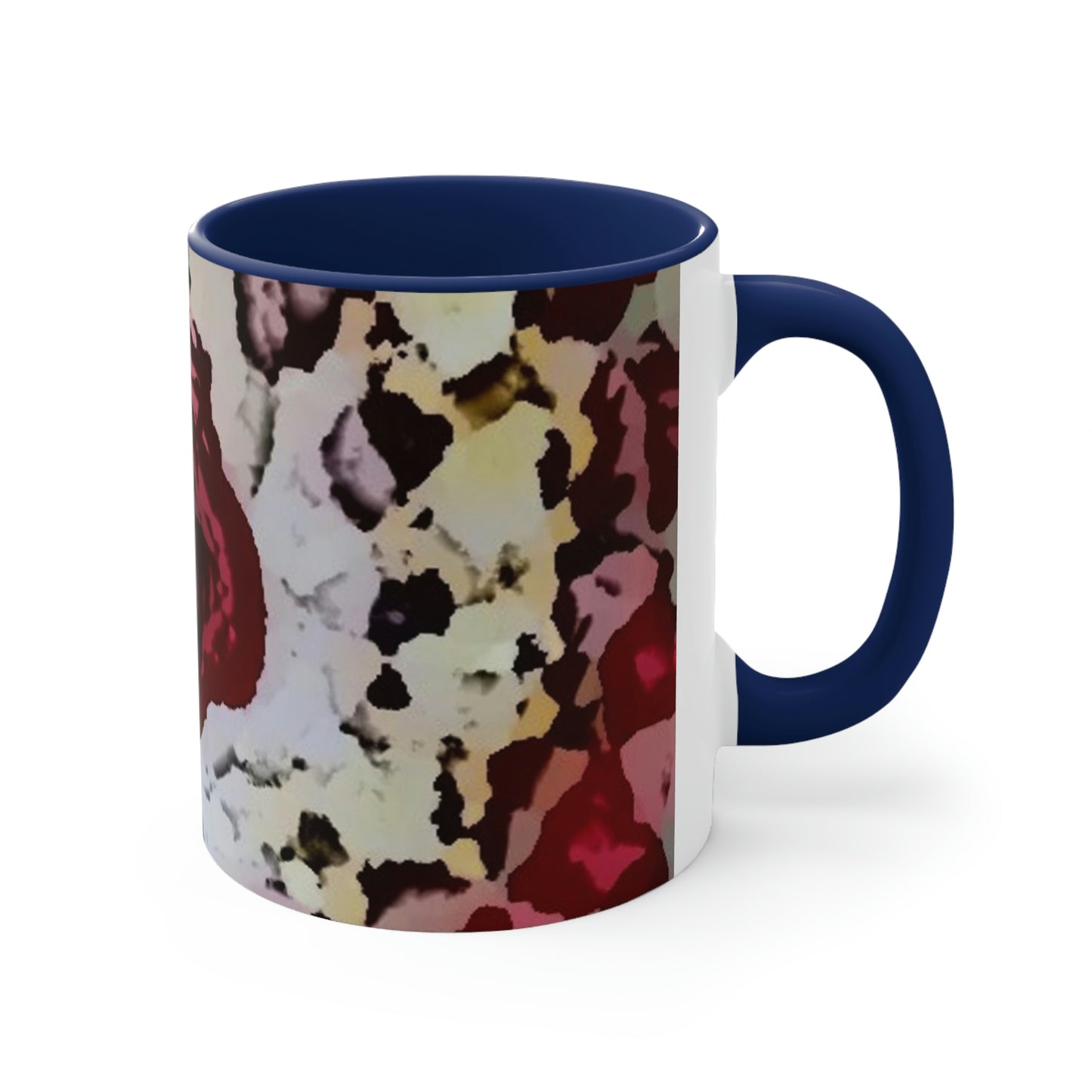 Accent Coffee Mug, 11oz ... "A Friendly Flower" ... Pointsettia 'Pointing' ... Original Works ... (Supplied Photograph) ...