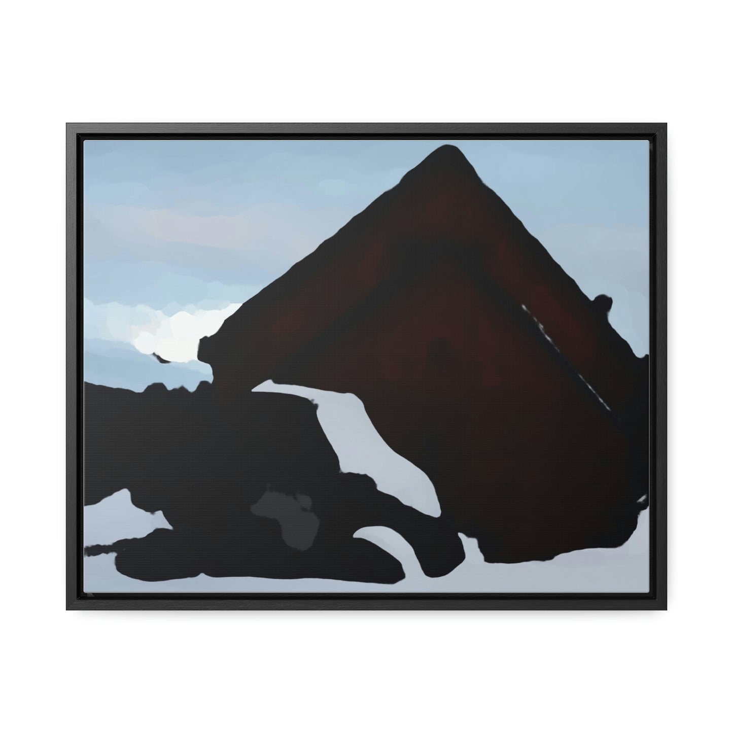 Gallery Canvas Wraps, Horizontal Frame ... After An Intense Snow Storm ... 'Digging Out' ... A Vehicle & Cabin "In The Mountains" ... March 2023 ... Original Works ...