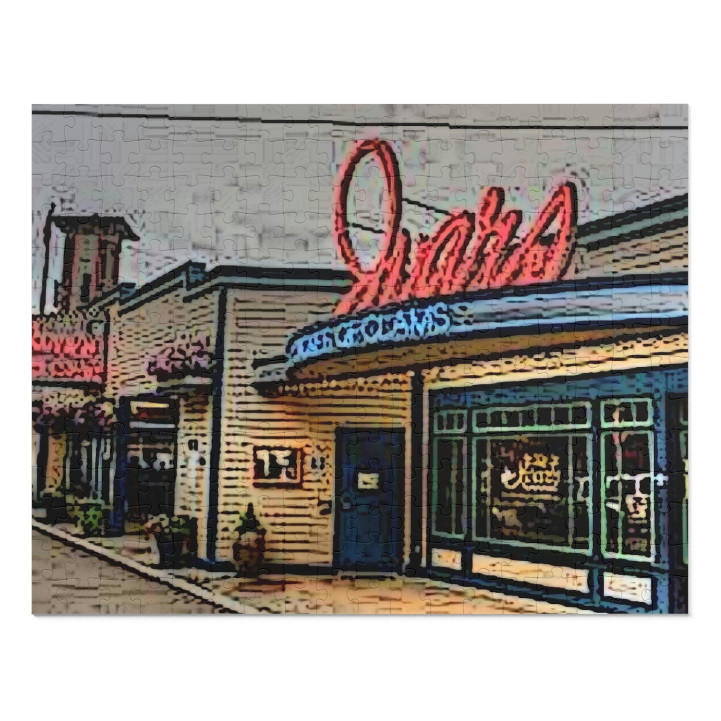 Jigsaw Puzzle (30, 110, 252, 500,1000-Piece) ...  In-A-Hurry & Stressed? ... Remember: Keep "Clam" ... Clam_Happy ...  'Ivars: Seattle Waterfront' ... Personal Archives ... Original Works ...