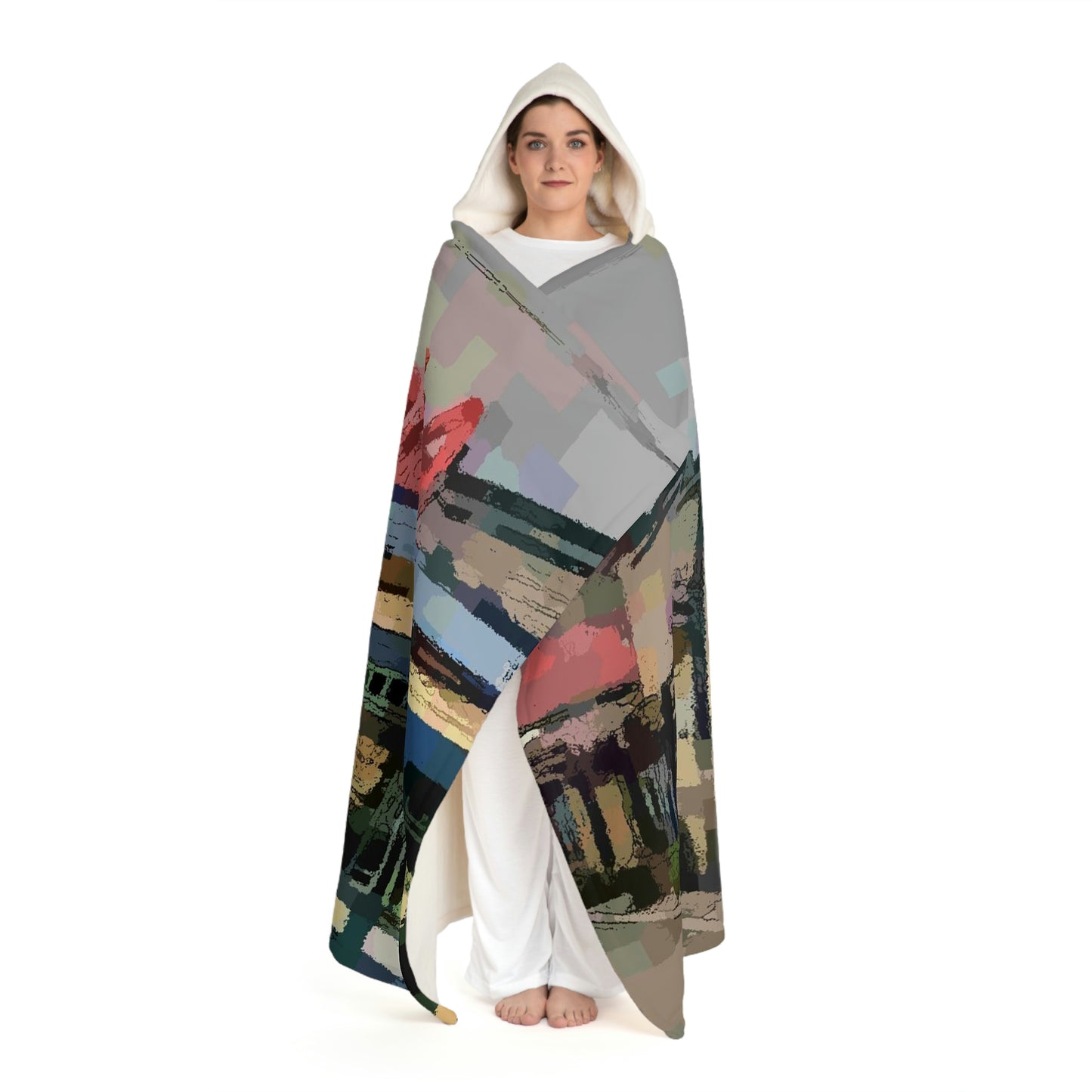 Hooded Sherpa Fleece Blanket ... In-A-Hurry & Stressed? ... Remember: Keep "Clam" ... Clam_Happy ...  'Ivars: Seattle Waterfront' ... Personal Archives ... Original Works ...