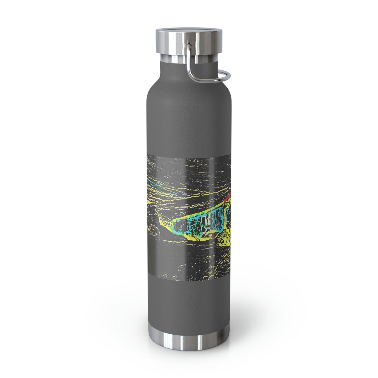 Copper Vacuum Insulated Bottle, 22oz ... "Snow Vehicle In Snow Storm At-Rest" ... Circa 12Mar23 ... Central Idaho ... 18-Hours Rendering Time: Original Works ...