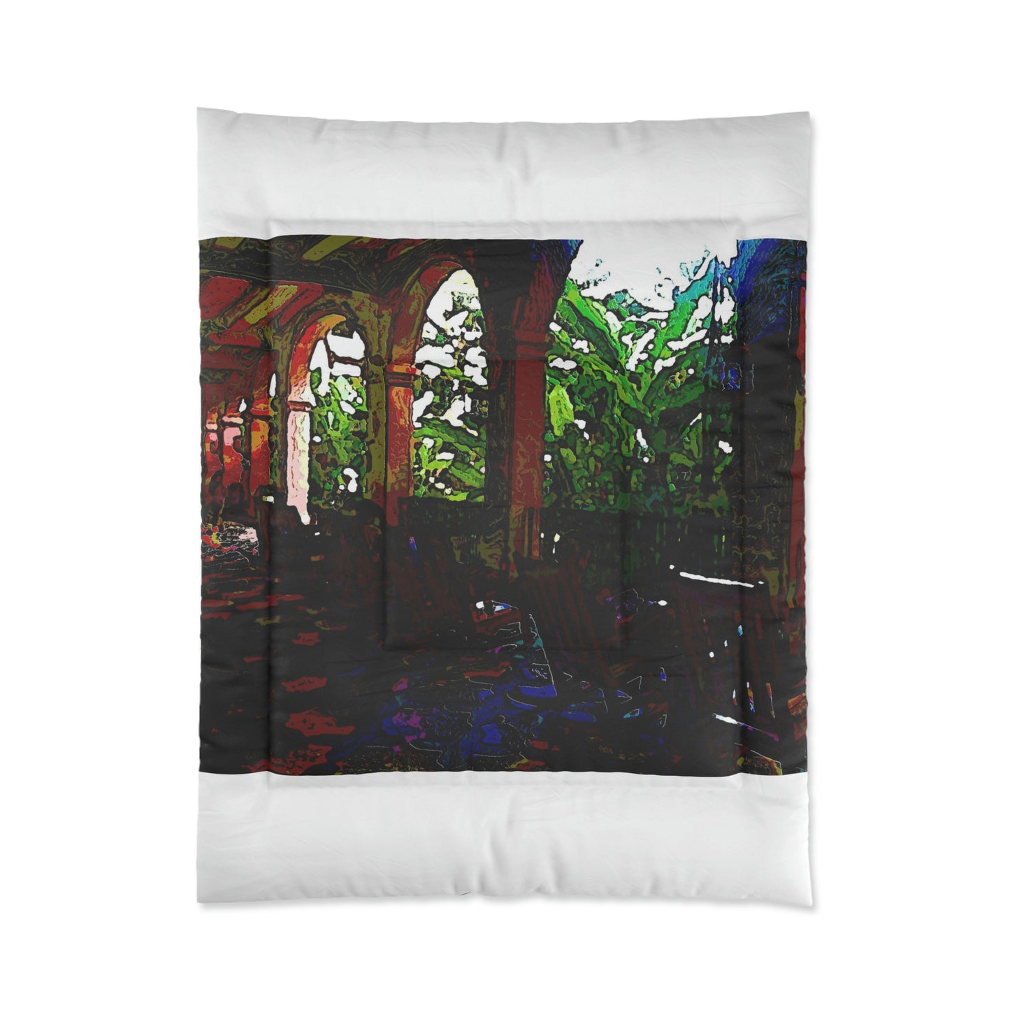 Comforter ... Lanai & Rocking Chairs At: 'The Pink Palace' ... The Royal Hawai'ian ... Honolulu, HI ... '27Oct2014' ... Original Works ...