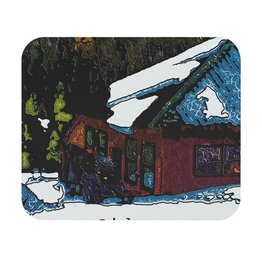 Mouse Pad (Rectangle) ... "A Rider Passeth-Through-It" ... Colors Galore & A Bit Of Impressionism ... Original Works. Winter 2021. Central Idaho. Rendering Time: 12 Hours ...