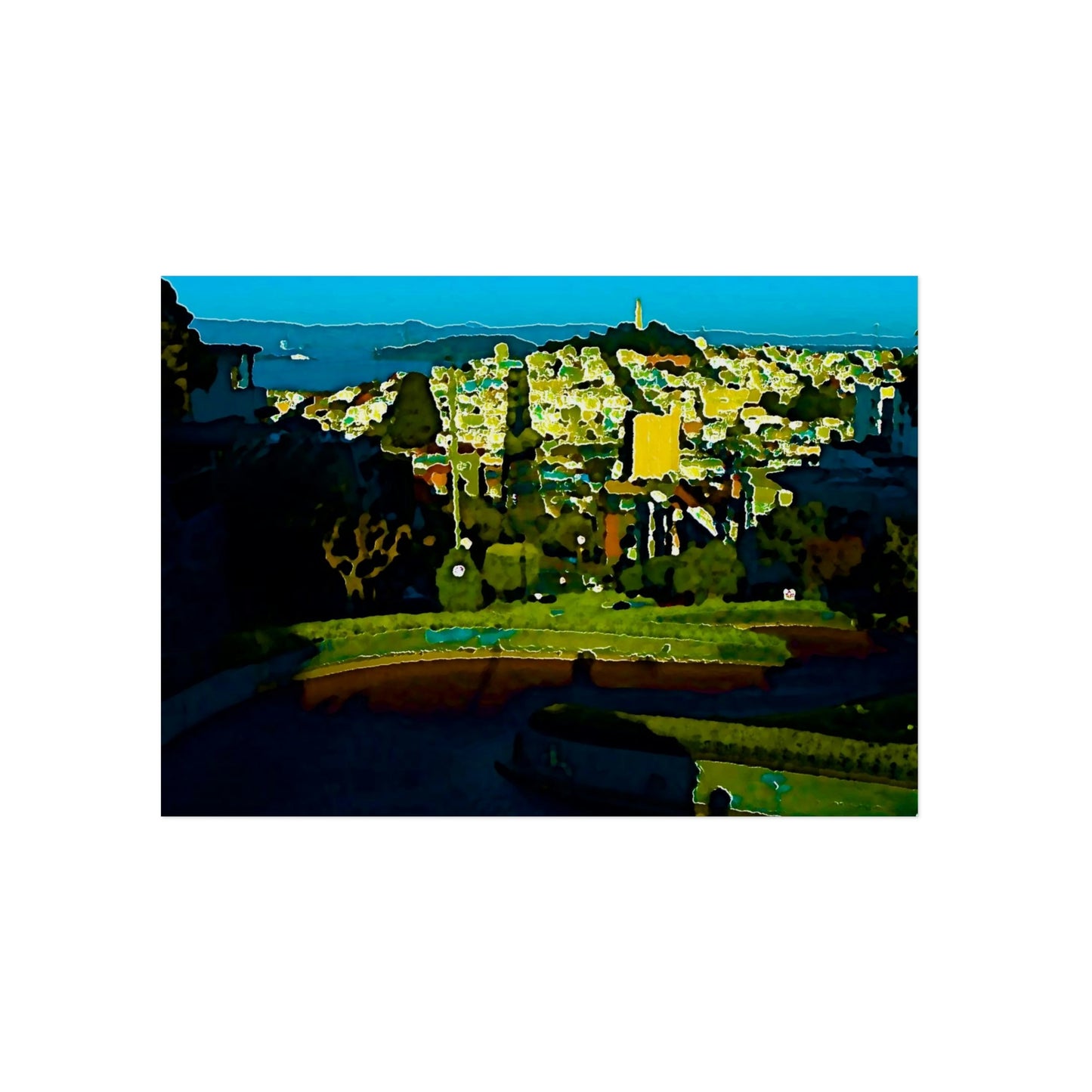 Aluminum Composite Panels ... "A Very Curvy Road With Outstanding Views" ... 'Keep You Eyes On The Road!' ... Lombard St, SF, California_2 ... Family Archives (Father) ... Original Works ...