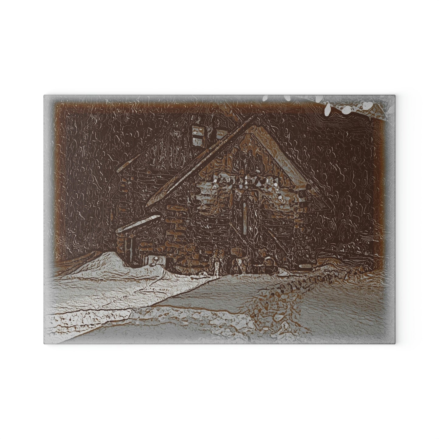 Glass Cutting Board ..."A Stormy Thanksgiving Celebration In-The-Mountains"