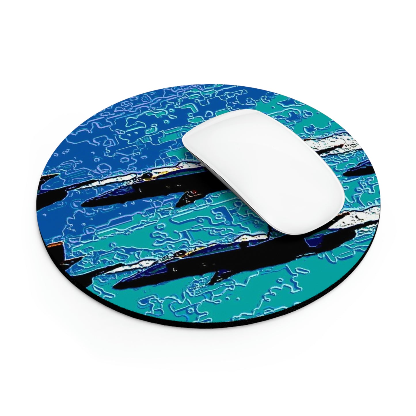 Mouse Pad  ... Seattle Seafair ..."Blue Angels Run Over Lake Washington" ... Circa Mid 1980's ... Dr FJ Holt ... Original Works ...