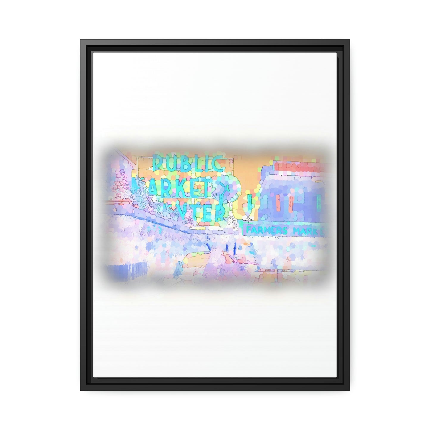 Matte Canvas, Black Frame ... PPM: Pike Place Market ... Original Work ... Winter 2022 ...