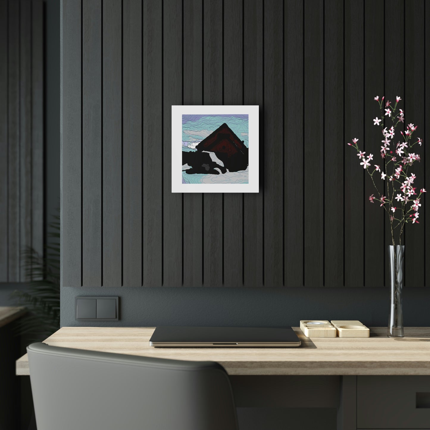 Acrylic Prints ... After An Intense Snow Storm ... 'Digging Out' ... A Vehicle & Cabin "In The Mountains" ... March 2023 ... Original Works ...