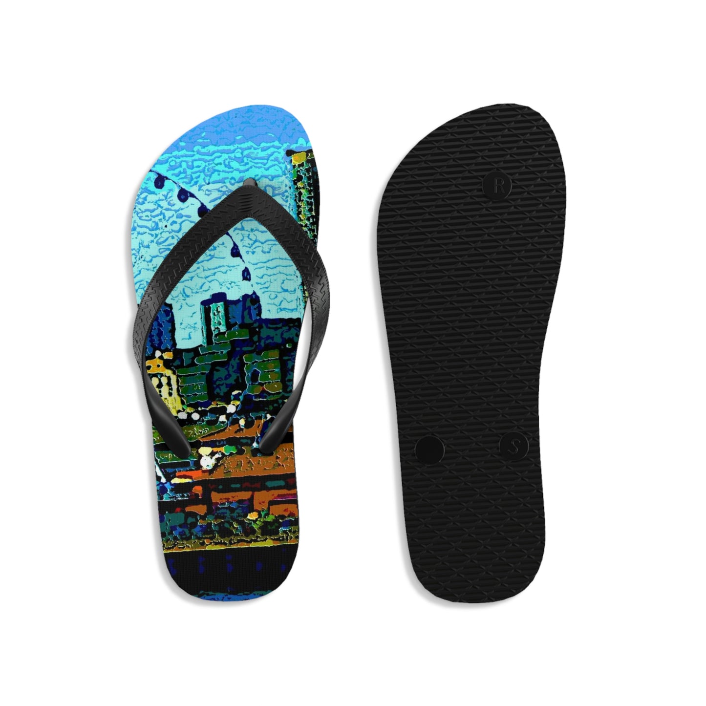 Unisex Flip-Flops ... That Classic Wheel ... 'Seattle's Wheel' ... & An Old Classic Waterside Vendors ...  'Family Archives' ... Original Works ...