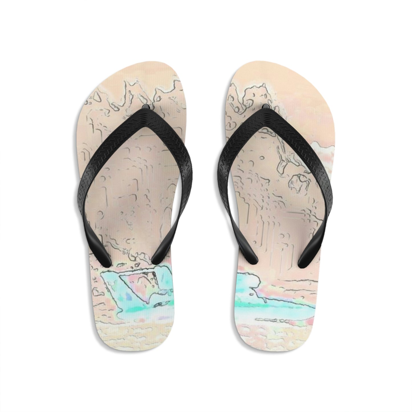 Unisex Flip-Flops ...  Seattle Columbia Cup On Lake Washington ... "Dave Wilcox Heads For The Win" ... Associate Gift-Photo ... Original Works ...