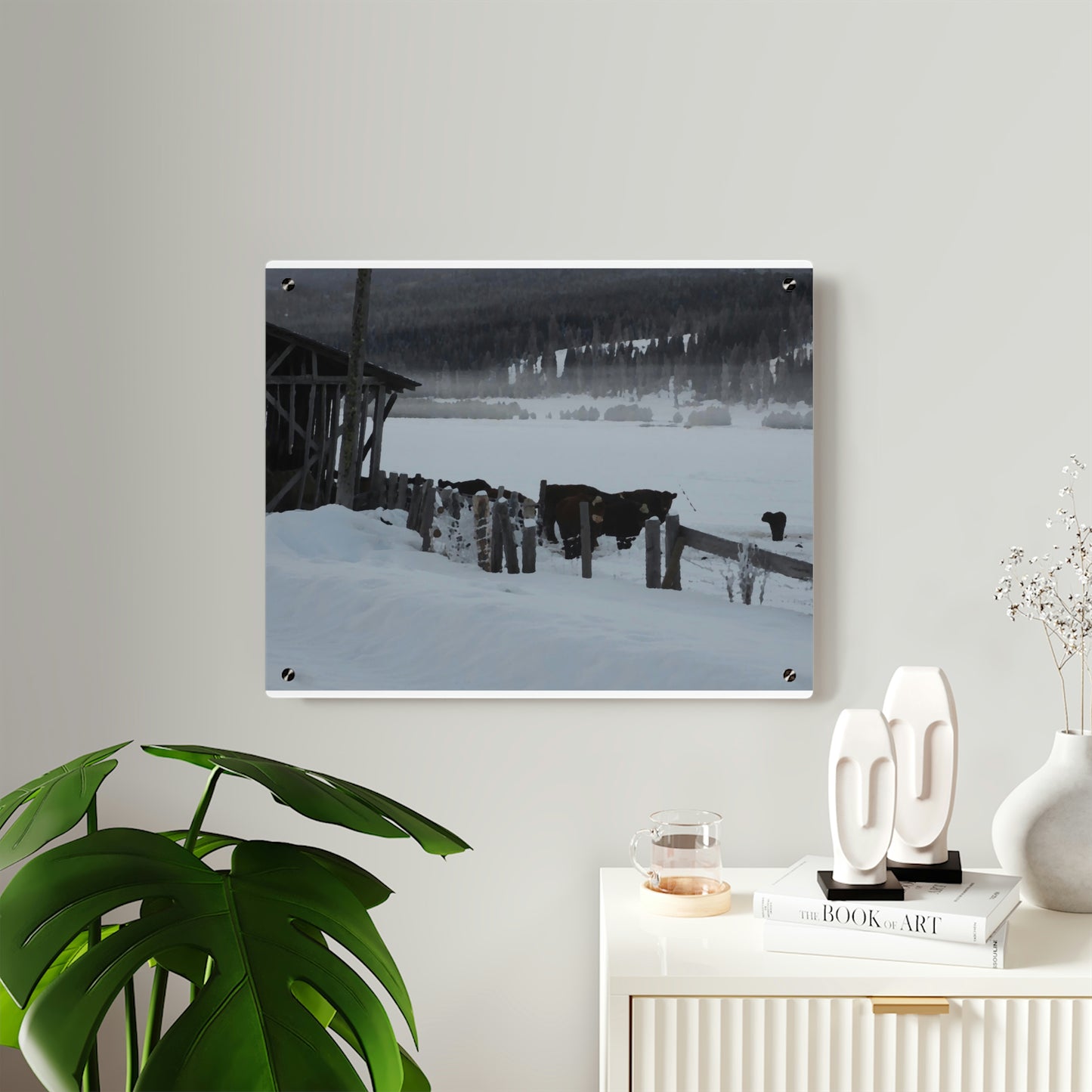 Acrylic Wall Art Panels ... A Quiet Morning ... "Along The Red River & Nature Preserve Plateau" ... Jan23 ... Original Works ...