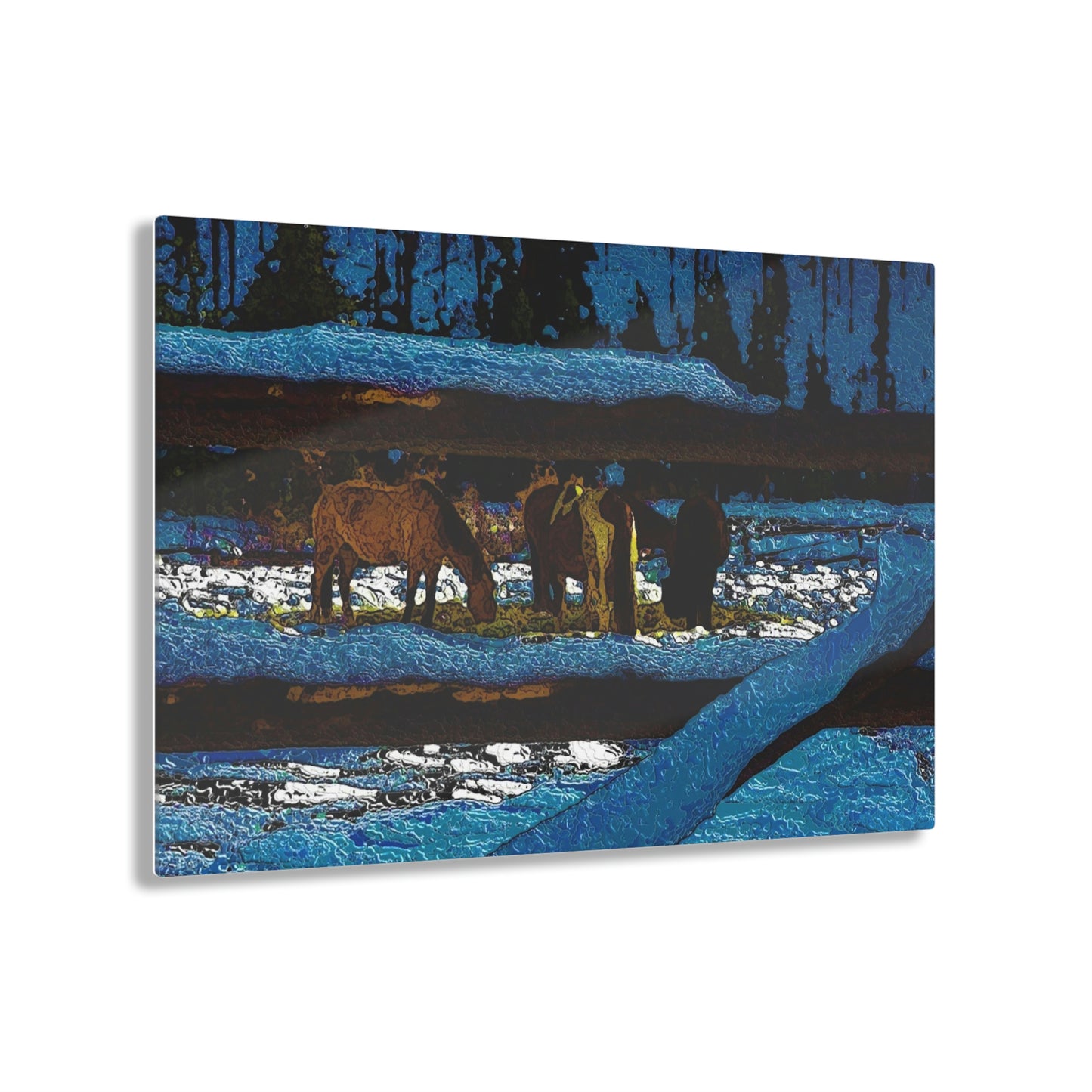 Acrylic Prints ... A Horse ... A Saddle ...  Foraging Through The Snow ...  An_Asses 'Cry' ... Central Idaho, November 2022 ...  Original Works ...