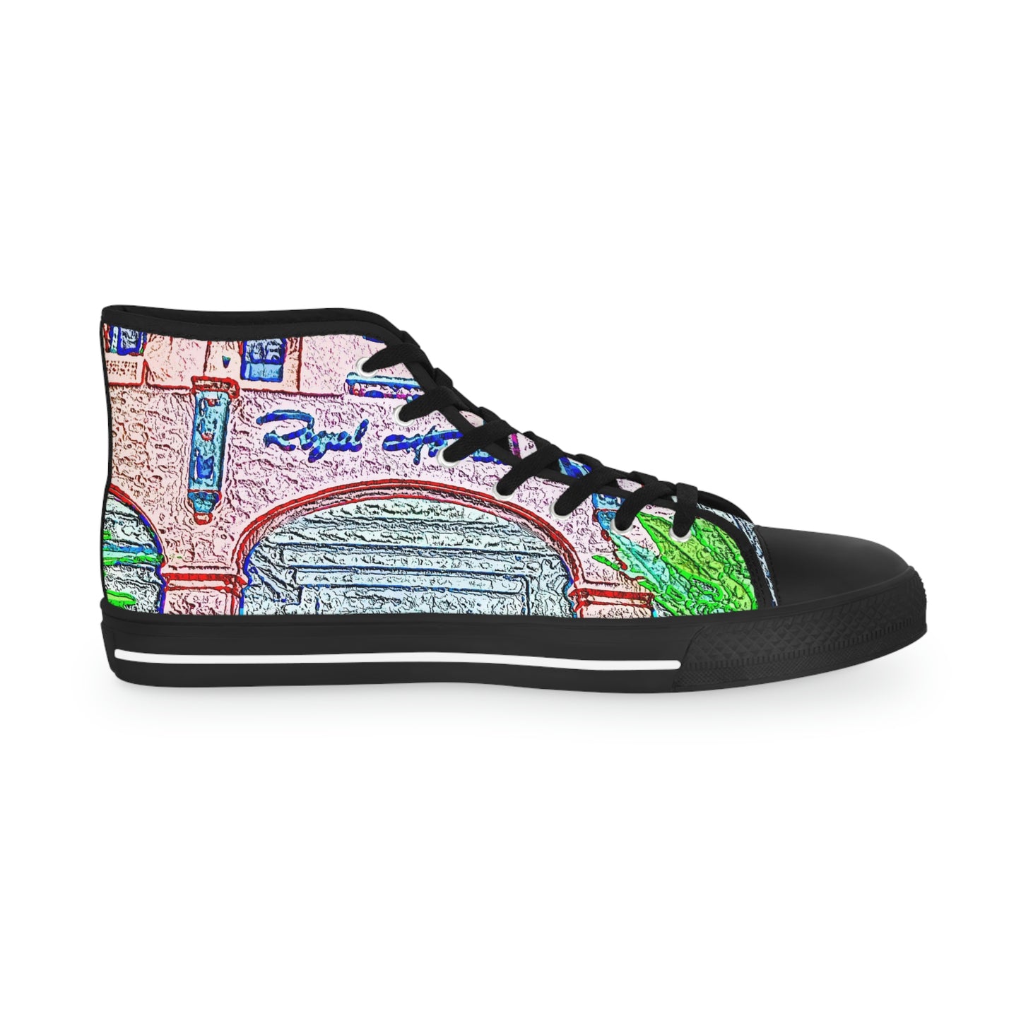 Men's High Top Sneakers ... "La Grande Entree" At: 'The Pink Palace' ... The Royal Hawai'ian ... Honolulu, HI ... '27Oct2014' ... Original Works ...