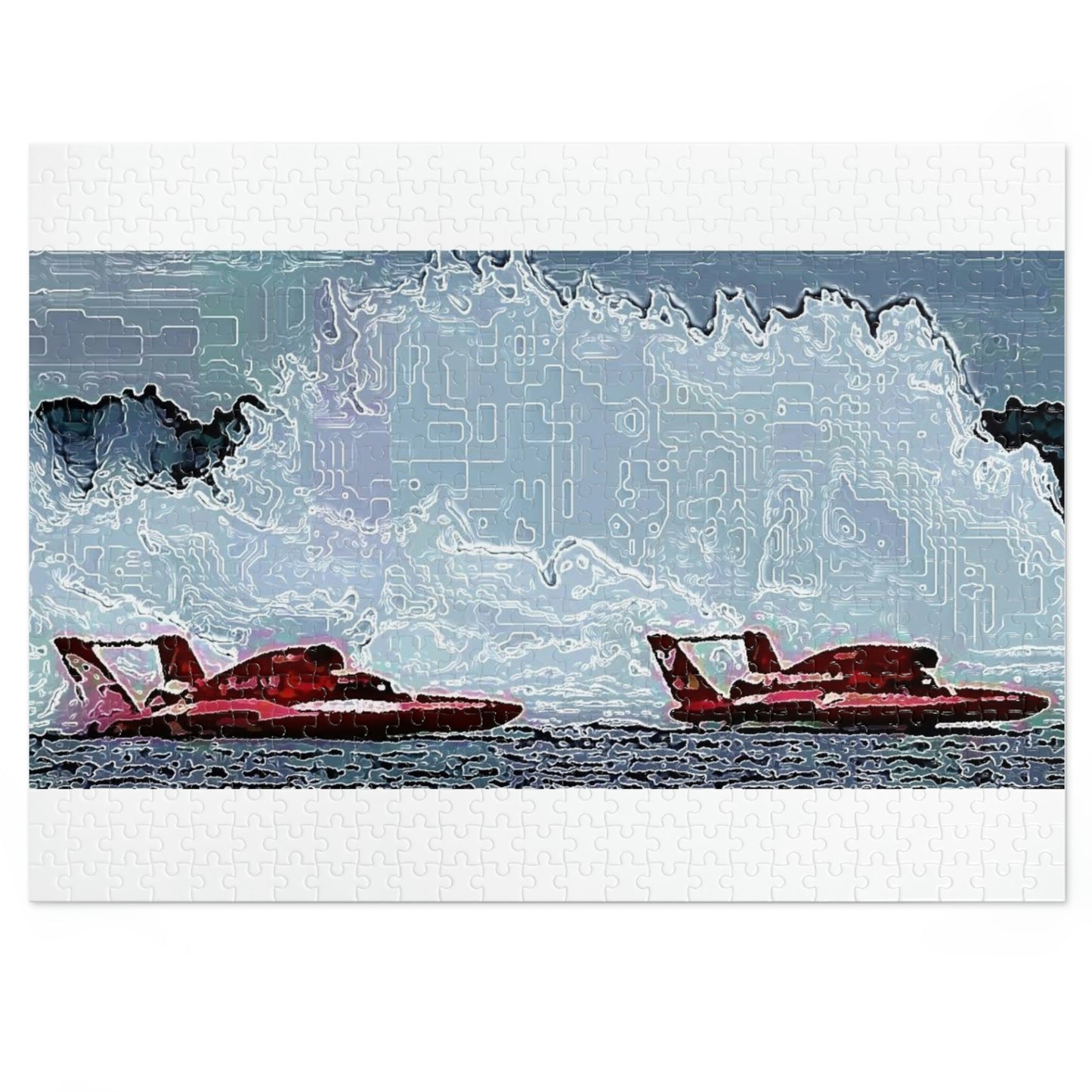 Jigsaw Puzzle (30, 110, 252, 500,1000-Piece) ... Seattle Columbia Cup On Lake Washington ... "Dave Wilcox Heads For The Win" ... Associate Gift-Photo ... Original Works ...
