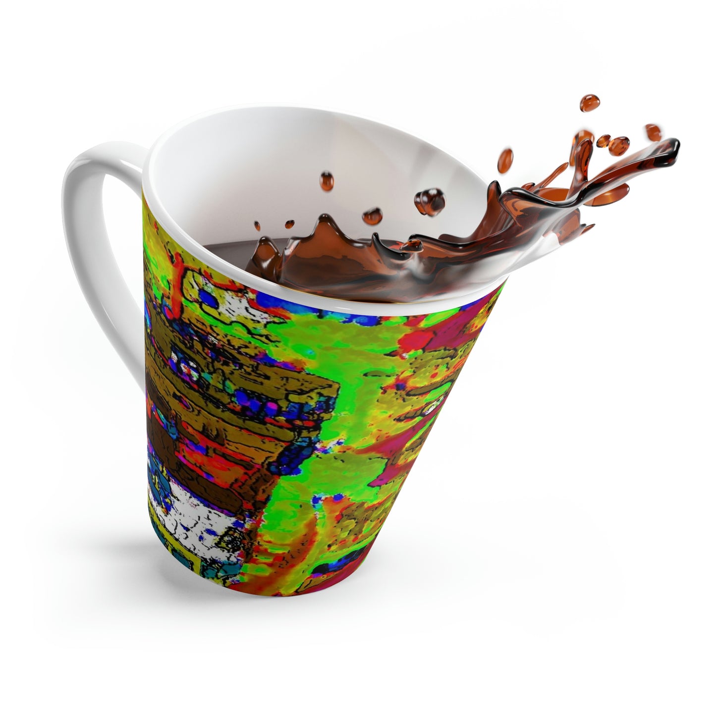 Latte Mug ... A Crazy Street ... 'Eight Winding Curve-Switchbacks' ... "Lombard Street, San Francisco, CA' ... Family Archives: 1970's ... Original Works ...